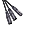 thumbnail image 2 of sweethay Mic Y Splitter Cable Female to Mixer Shielding Camera Cord Replacement Interconnect Microphone Adapter 20 Dual 4N 3Pin AWG Male Type2, 2 of 6