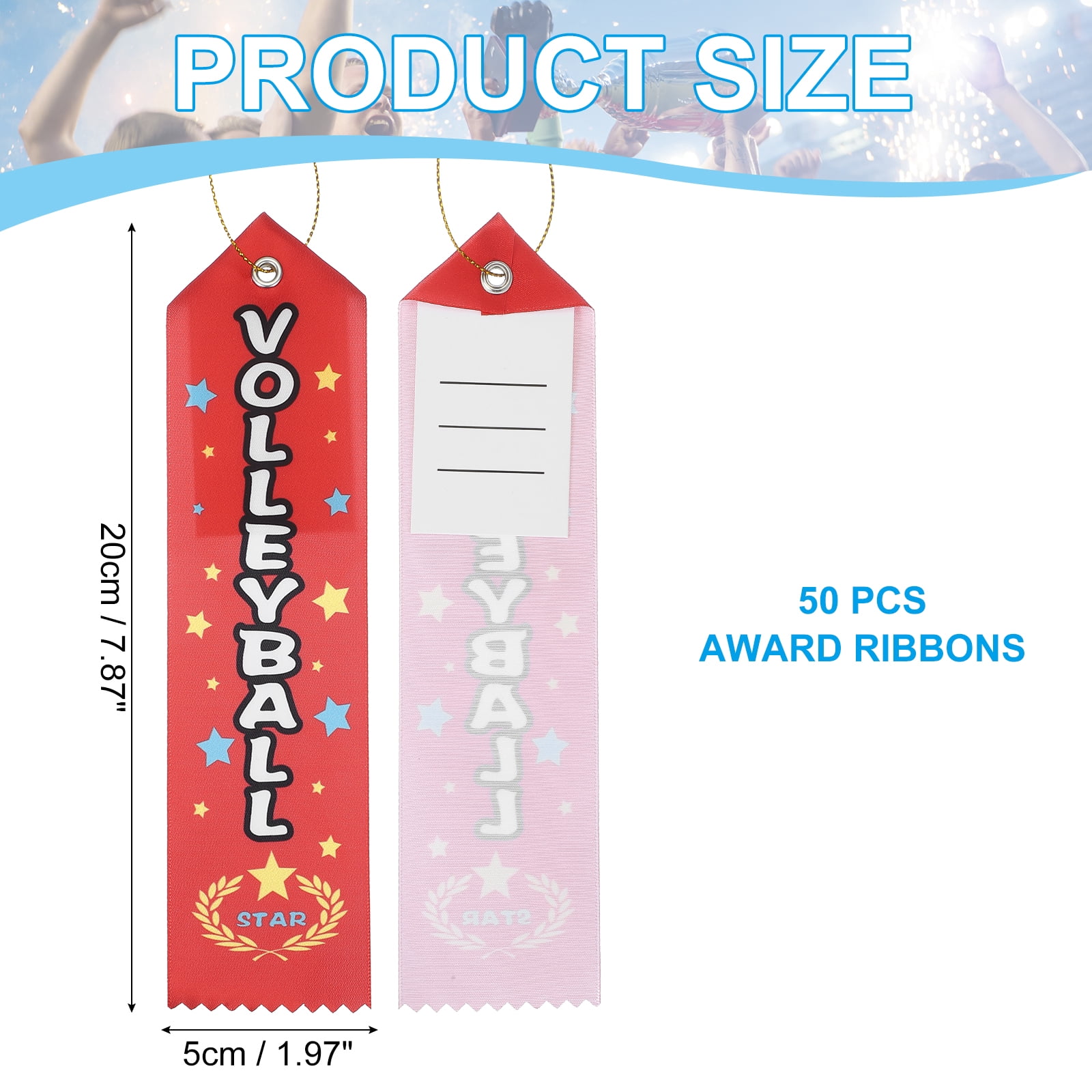 Award Ribbons, VOLLEYBALL Participation Ribbons Soccer Medal Ribbons Bulk Winner Recognition Ribbons 50