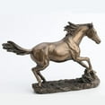 thumbnail image 2 of 13.63 Inch Horse Cantering on The Grassland Cold Cast Bronze Figurine, 2 of 7