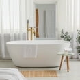 thumbnail image 5 of Wowow Single-Handle Floor Mount Freestanding Tub Faucet with Hand Shower and Waterfall Spout in Gold, 5 of 5