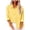 Yellow, variant on Womens Dressy Button Down Blouses Business Casual Shirts Long Sleeve Crew Neck Solid Color Fashion Tops