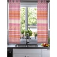 thumbnail image 2 of Pink Orange Boho Sheer Curtains 39 Inch Length 2 Panels Set for Living Room/Bedroom, Vintage Ethnic Tribe Abstract Art Kitchen Curtains Grommet Semi-Sheer Curtains Window Treatments 27.5"x39"x2, 2 of 7