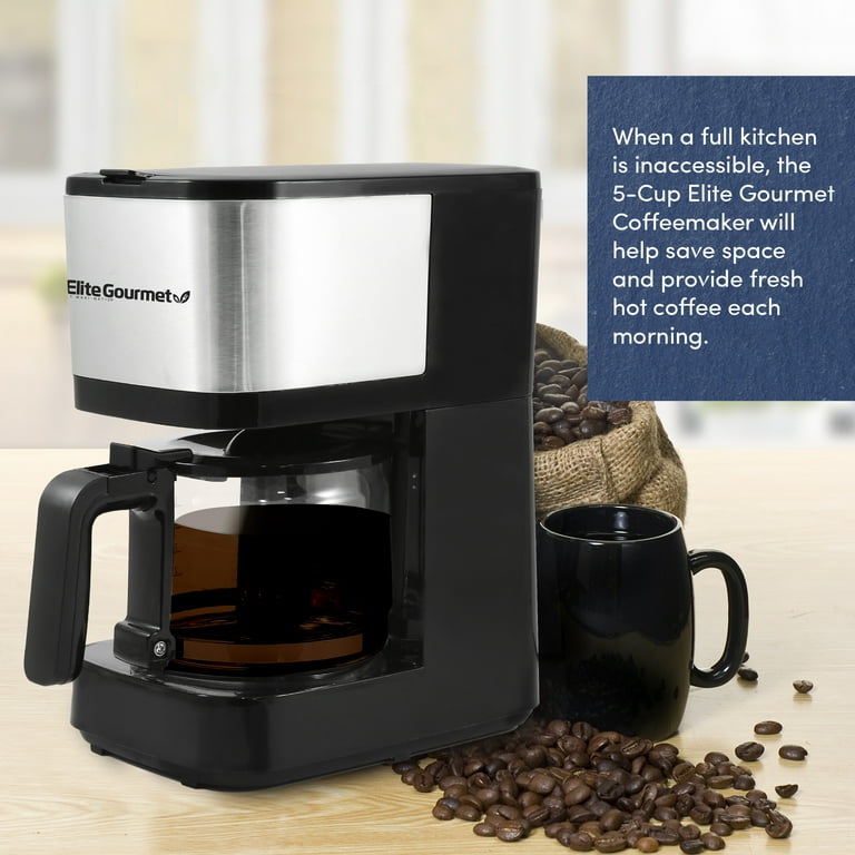 Hamilton Beach Compact 5-Cup Coffee Maker with Programmable Timer