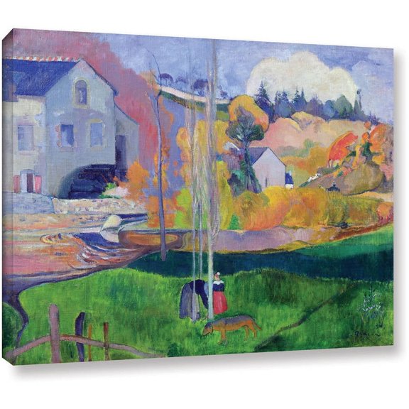 Paul Gauguin "Brittany Landscape, the David Mill" Gallery-wrapped Canvas Art