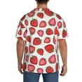 thumbnail image 3 of Kdxio Men's Hawaiian Shirt for Men Short Sleeve Shirt Hand Drawn Strawberry Summer Casual Holiday Beach Button Down T-Shirts, 3 of 7