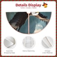 thumbnail image 3 of Rateoe Forest River Bald Eagle Pattern Christmas Tree Skirt with Ties , Christmas Tree Decorations, Farmhouse Christmas Decor Xmas Holiday Decorations-30", 3 of 6