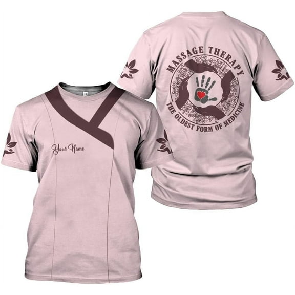 Personalized Massage Therapist Women's T-Shirt - Spa Uniform, Gift (T-shirt, S)