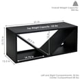 thumbnail image 4 of Sunnydaze Indoor/Outdoor Steel Triple Triangle Fire Pit or Fireplace Firewood Log Rack Storage Holder - 41" - Black, 4 of 6