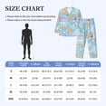 thumbnail image 4 of Logiee Icecream Truck Print Mens Long Sleeve Pajama Set,Notched Collar Pajamas for Men, Men's Sleepwear,Mens Sleepwear with Pockets & Button Down-Medium, 4 of 7
