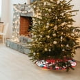 thumbnail image 3 of PATLOLLAV 90cm Christmas Tree Skirt, Burlap Rustic Tree Skirt with White Snowflake, Christmas Tree, Merry Christmas Sign, Red and Black Buffalo Plaid Xmas Tree Mat Christmas Decor, 3 of 5