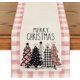 thumbnail image 1 of Camino de mesa navideño con diseño de búfalo a cuadros, acuarela, ideal para fiestas de invierno, cocina, comedor, decoración de interiores y exteriores., 1 of 5
