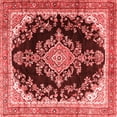 thumbnail image 1 of Ahgly Company Indoor Square Medallion Red Traditional Area Rugs, 6' Square, 1 of 4