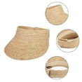 thumbnail image 2 of lanema Womens Summer Woven Straw Open Top for Sun Hat Foldable Packable Roll-up Wide Brim Sunscreen Outdoor Sports Beach Visors Baseball Cap, 2 of 10