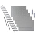 thumbnail image 1 of FASÄDE Ripple Decorative Vinyl Backsplash 15 sq ft Kit in Argent Silver, 1 of 6