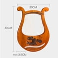 thumbnail image 4 of Lyre Harp 19 String Beginners Harp,Portable 19-Tone Small Harp 19-String Lyre Musical Instruments Solid Wood Lyre Harp, 4 of 6