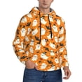thumbnail image 2 of Pofeuu Cute Ghosts Print Mens Casual Hooded Collar Drawstring Hoodies Pullover Sweatshirts Casual Long Sleeve Shirts-3X-Large, 2 of 7