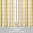 thumbnail image 6 of Haperlare 26"Wx36"L Kitchen Yellow and White Curtains Buffalo Plaid Gingham Short Cafe Tier Curtains Light Filtering Curtains for Bathroom, 2 Panels, 6 of 7