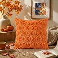 thumbnail image 5 of decorUhome Fall Throw Pillow Covers 18x18 Pack of 2, Soft Plush Faux Wool Couch Pillow Covers, Orange Pumpkin (Pillow Cover Only, No Inserts Included), 5 of 7