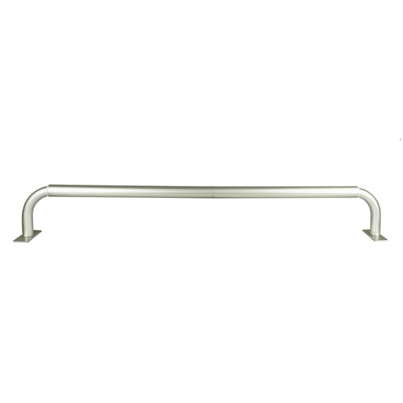 MERIVILLE 1" Wraparound Curtain Rod Set, Adjustable 28-48 Inches, Blackout Design, Pewter