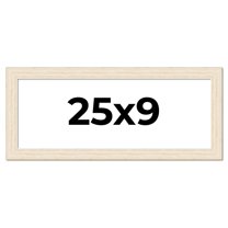 25x9 Frame White Real Wood Picture Frame Width 1.5 inches | Interior Frame Depth 0.5 inches | Barn