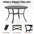 thumbnail image 5 of Sophia & William 5-Piece Patio Dining Set with C-Spring Textilene Chairs & Round Metal Table for 4-person, 5 of 8