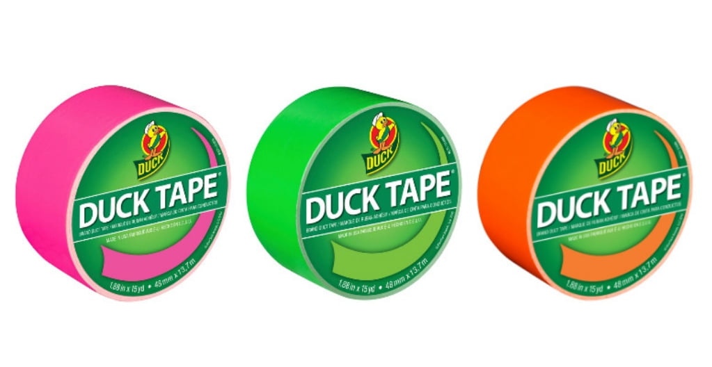 Single Roll 1.88 Inches x 15 Yards DuckBrand1265019Color Duct Tape,Neon Orange 