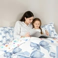 thumbnail image 4 of Feelyou Kawaii Monogrammed M Twin Bedding Sets 7-Piece for Teens, Fashion Bowknot Ribbon Bedding Comforter Set, Cute Princess Style Reversible Sheet Sets, Microfiber Bedroom Decor, 4 of 8
