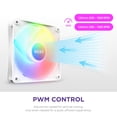 thumbnail image 4 of NZXT F120 RGB Core – Ventilador RGB montado en cubeta de 120 mm – 8 LED direccionables individualmente, cuchillas semi-translúcidas, alta presión est&amp;aacu, 4 of 7