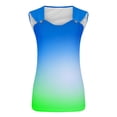 thumbnail image 4 of Tank Tops for Women Plus Size Sleeveless Gradient V-Neck Camisole Casual Tank Blouse Blue XXL, 4 of 4