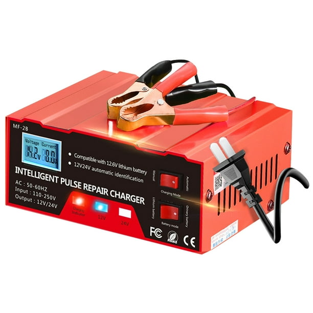 Cargador De Batería 12V/24V Con Arranque De Emergencia 300A Para Coche Y Camión, KRAFT DELE