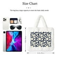 thumbnail image 3 of Cauagu Daisy Floral Pattern Women's Plush Tote Bag,Soft Underarm Bag Ladies Fluffy Shoulder Bag Plush Handbag Women Furry Tote Bag for Autumn and Winter, 3 of 7