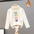 thumbnail image 6 of BLVB Girls Thermal Turtleneck Shirts Long Sleeve Fleece Undershirt Toddler Kids Winter Warm Base Layer Tops(White,1-2Years), 6 of 6