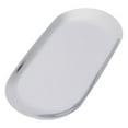 thumbnail image 3 of Nordic Style Oval Jewelry Storage Serving Tray Platter Stainless Steel Snack Tray Metal Storage Home Organizer(Small Silver), 3 of 6