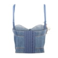 thumbnail image 3 of RQYYD Shaped And Breathable Small Wrapped In Chest Denim Suspender For Women's Outerwear Heavy Industrial Iron Tree Flower, 3 of 4