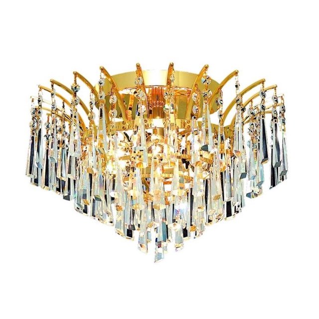 Elegant Lighting Victoria 16" 6 Light Royal Crystal Flush Mount