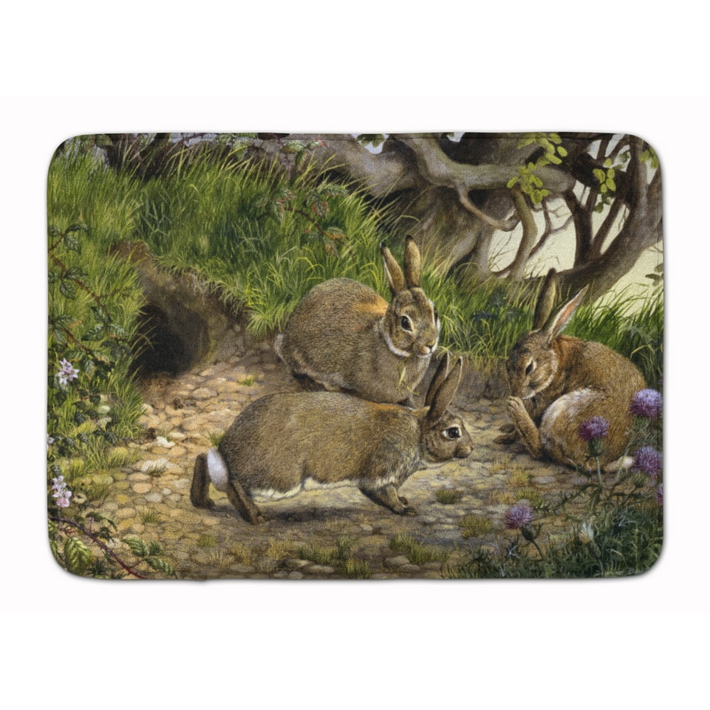 Rabbits and the Rabbit Hole Machine Washable Memory Foam Mat Walmart