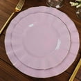 thumbnail image 2 of Efavormart 9" Salad Plates – Set of 10 Plastic Lavender Lilac Round Disposable Plates with Gold Ruffled Rim – Elegant Appetizer & Dessert Plates for Weddings, Parties, Catering, and Formal Events, 2 of 5