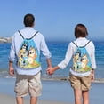 thumbnail image 5 of Johaoi Bluey Pattern Drawstring Gym Bag for Men,Waterproof Drawstring Backpack for Women Swim Bag Pull String Sport Gym Sackpack-Small, 5 of 6