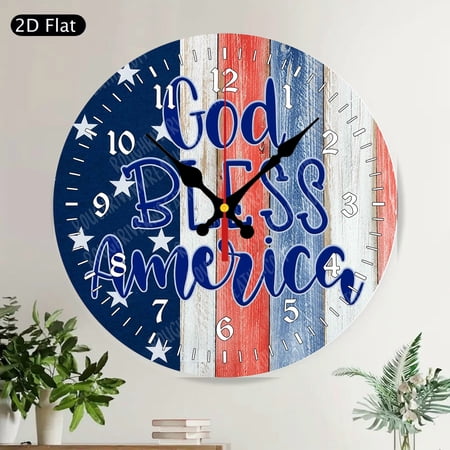 Inspirational Christian Cross Path Sunset Landscape Round Wall Clock Silent Decorative Art