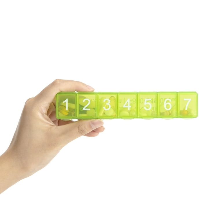 Pill Box Organizer With Cutter - 7 Day Weekly Dispenser - Vive Health