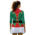 thumbnail image 3 of HUIACONG Christmas Elf Costume Print Quick Dry Golf Shirt Women, 1/4 Zipper Quarter Zip Women's Golf Polo Shirts Anti-Wrinkle Tennis Tops, 3 of 10
