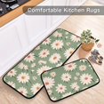 thumbnail image 2 of Flowers Floral Pink Kitchen Mat Set of 2, Non-Slip Kitchen Rug for Floor, Waterproof Sink Carpet for Home, Office, Laundry, 2 of 6