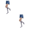 thumbnail image 4 of Minnieouse Rayas Medias hasta el muslo Cálidas Medias JK Juegos deportivos Día de San Valentín para diario Fiesta de Halloween Raya negra Type21, 4 of 6