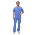 thumbnail image 5 of M&M SCRUBS Men's Scrub Set – Stretch V-Neck Multi-Pocket Mens Medical Uniform Scrubs Top & Cargo Pants (Ceil Blue, Small), 5 of 7