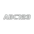 thumbnail image 3 of Hardline Products WHBLK700 700 Series 3" Letter/Number Kit - White/Black, 3 of 3