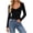 Black, variant on Women's Sweetheart Neck Long Sleeve Crop Top Casual Slim Fit Fashion Blouse Shirt for Dating, Club, Casual Party Khaki XL