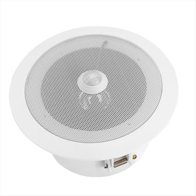 Overhead Motion Activated Audio Player PIR Triggered Ceiling Speaker Music Player with Built-in MP3 Player.