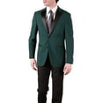 thumbnail image 5 of Caravelli Men's 613148 Slim Fit Textured Top 2-Piece Tuxedo - Hunter Green - 40S, 5 of 5