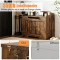 thumbnail image 4 of Storage Chest 24.8"x13.8"x22" Toy Chest with Lids, Wood Toy Organizer Box for Boys Girls with Safety Hinge, Entryway Storage Trunk Bench, Supports 350 Lbs, for Living Room, Playroom, 4 of 9
