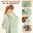 thumbnail image 3 of 2PCS Manta de Lactancia, 360 ° Protector, Algodón Cubre Lactancia, Correa Ajustable Para el Cuello, Escote Curvo Manta Para Amamantar, Polivalente Cubre Lactancia, 3 of 3
